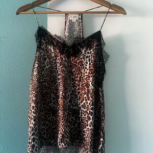 Cami NYC Animal Print Lace Racer Tank